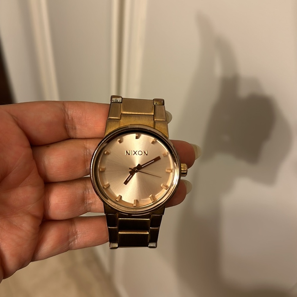 Rose gold NIXON watch